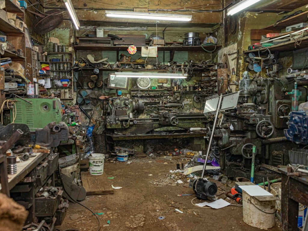 A photo of a garage in need of cleanout services in Harford County, MD.